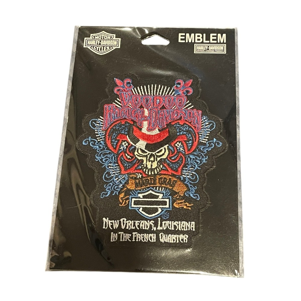 Harley-Davidson Voodoo Mardi Gras New Orleans Patch French Quarter Sew On Emblem